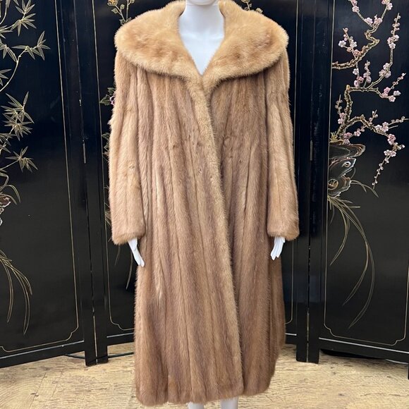 Furs By Robert - Beautiful Vintage Full Length Mink Fur Coat - Picture 10 of 10